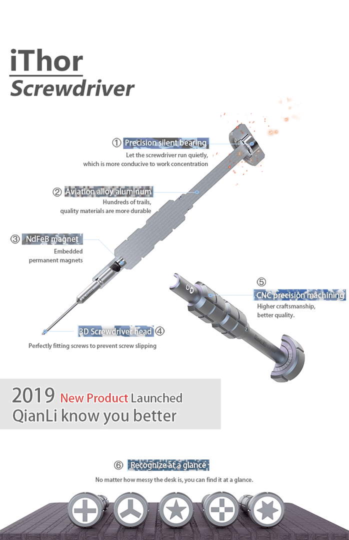 Phillips PH000 Precision Screwdriver | 3D iThor Series by Qianli - Image 4