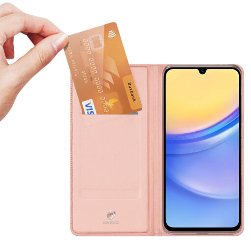 Samsung Galaxy A16 Wallet Case - Rose | Dux Ducis Skin Pro Series - Image 3