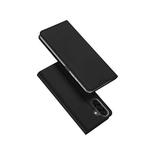Samsung Galaxy A26 Leather Flip Case with Card Slot - Black | Skin Pro by Dux Ducis - Image 2