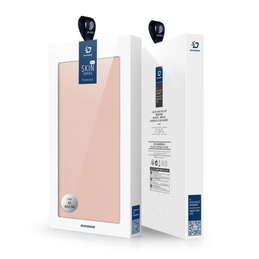 Samsung Galaxy A26 Leather Flip Case with Card Slot - Rose | Skin Pro by Dux Ducis - Image 8
