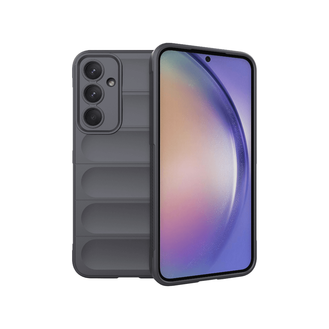 Samsung Galaxy A35 protective case dark grey TPU flannel thickened corners Magic Shield
