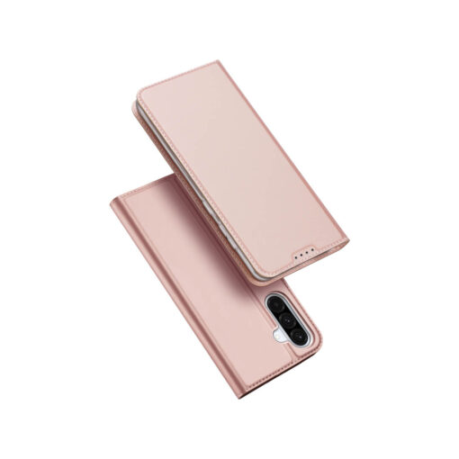 Samsung Galaxy A36 / A56 Leather Flip Case with Card Slot - Rose | Skin Pro by Dux Ducis - Image 2