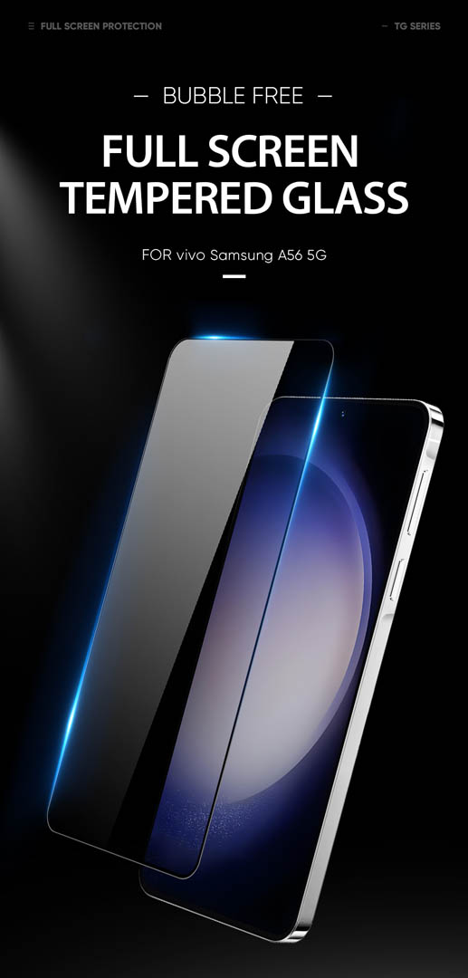 Samsung Galaxy A36 / A56 5G Tempered Glass Screen Protector - Anti-Scratch, Case-Friendly, HD Clear - Image 2