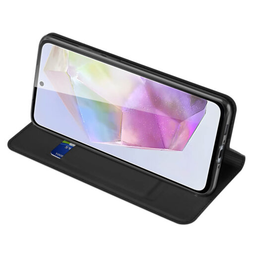 Samsung Galaxy A36 / A56 Leather Flip Case with Card Slot - Black | Skin Pro by Dux Ducis - Image 5