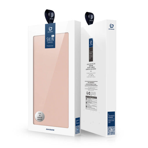 Samsung Galaxy A36 / A56 Leather Flip Case with Card Slot - Rose | Skin Pro by Dux Ducis - Image 8