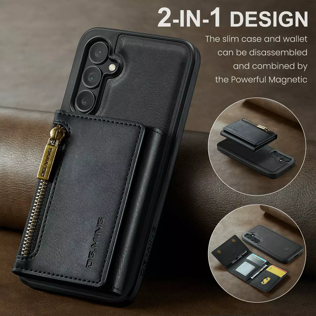 Samsung Galaxy S24 Wallet Case RFID Blocking Black by DG.MING - Image 2