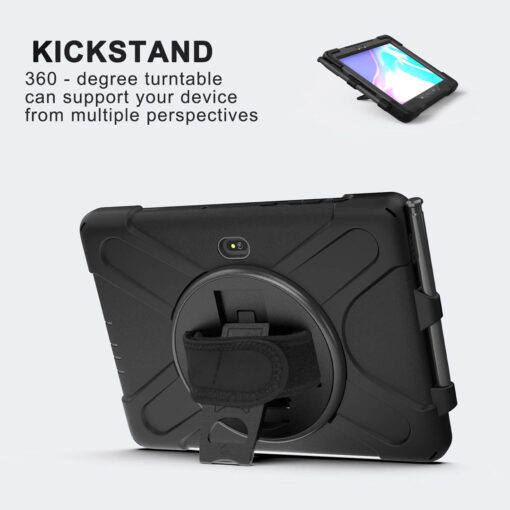 Samsung Galaxy Tab Active Pro / Active 4 Pro / Active 5 Pro 10.1" Full Body Protection with Kickstand, Hand and Shoulder Straps - Image 5