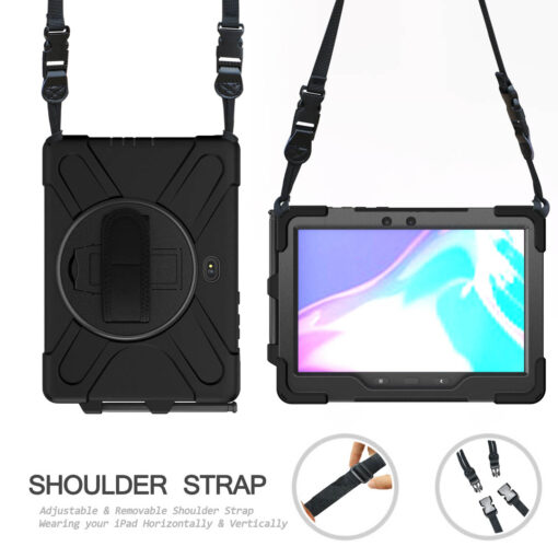 Samsung Galaxy Tab Active Pro / Active 4 Pro / Active 5 Pro 10.1" Full Body Protection with Kickstand, Hand and Shoulder Straps - Image 8