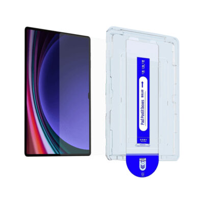 Samsung Galaxy Tab S9 Ultra screen protector tempered glass alignment tool front view