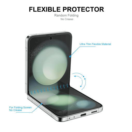 Flexible Hydrogel Screen Protector for Samsung Galaxy Z Flip 5 - Self-Healing, Ultra-Thin, Case-Friendly - Image 2