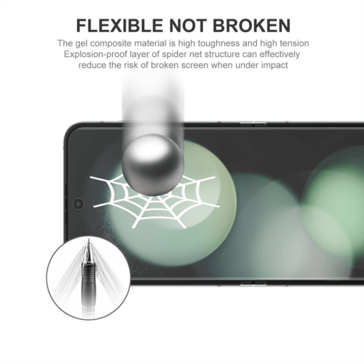 Flexible Hydrogel Screen Protector for Samsung Galaxy Z Flip 5 - Self-Healing, Ultra-Thin, Case-Friendly - Image 5