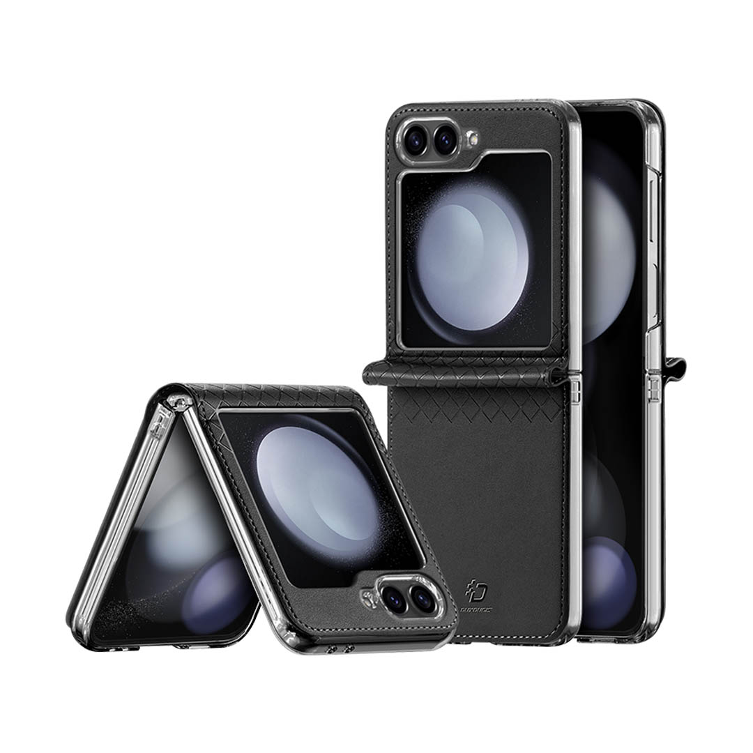 Samsung Galaxy Z Flip 6 Folio Case - Black | Fitt Series by Dux Ducis