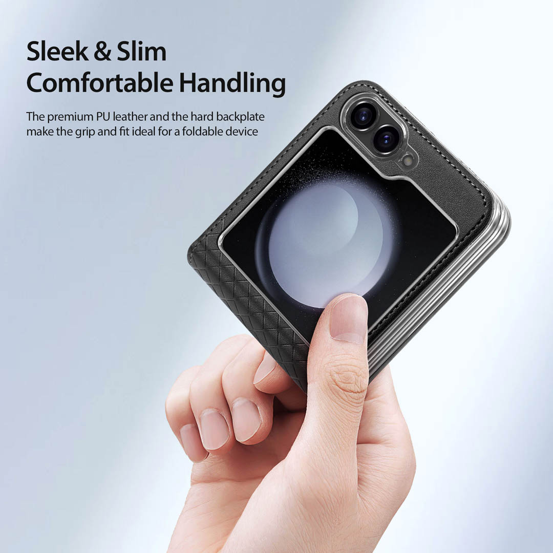 Samsung Galaxy Z Flip 6 Folio Case - Black | Fitt Series by Dux Ducis - Image 5