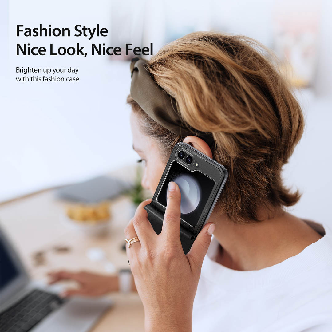 Samsung Galaxy Z Flip 6 Folio Case - Black | Fitt Series by Dux Ducis - Image 7