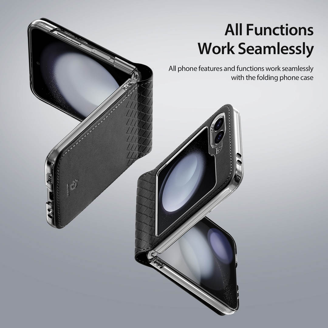 Samsung Galaxy Z Flip 6 Folio Case - Black | Fitt Series by Dux Ducis - Image 8