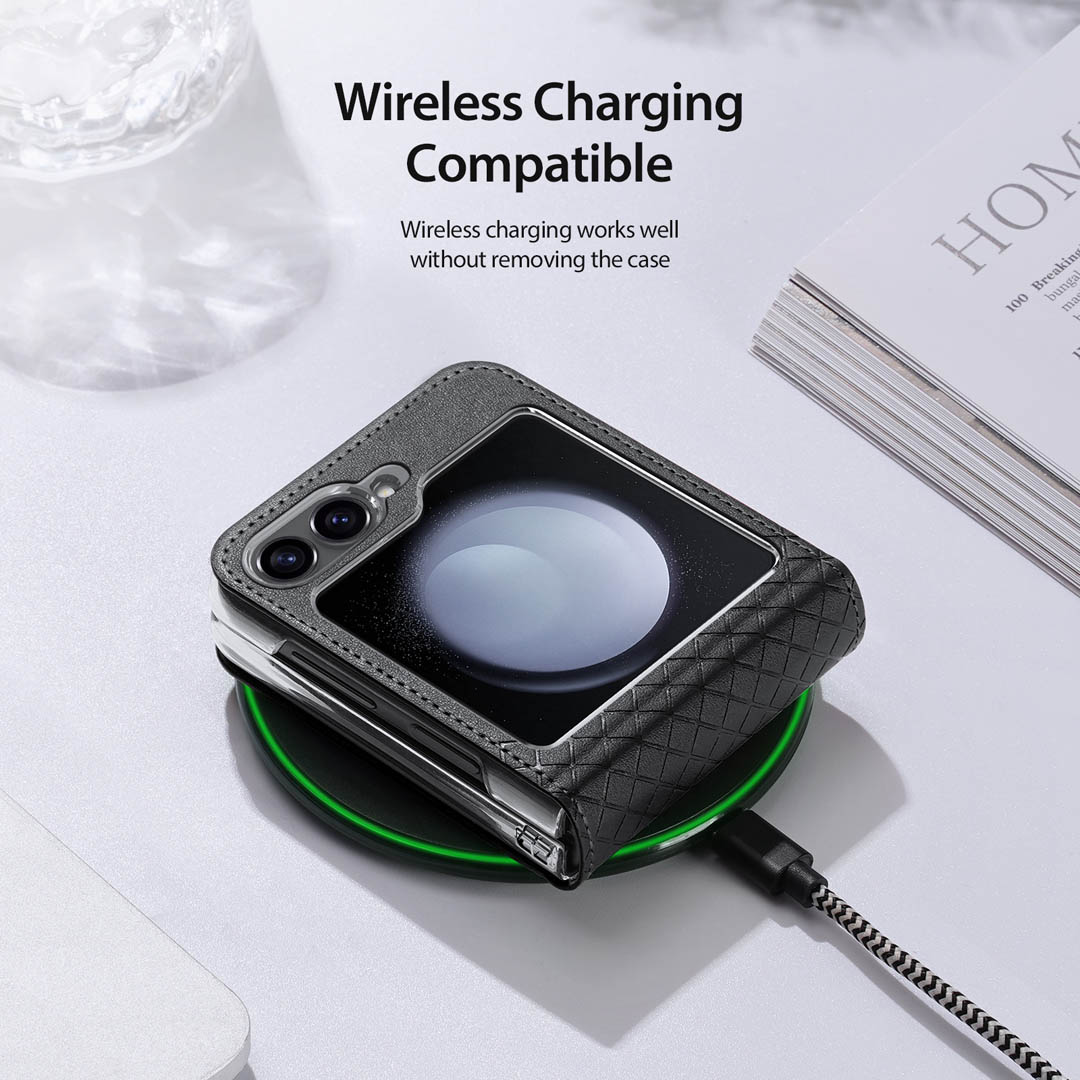 Samsung Galaxy Z Flip 6 Folio Case - Black | Fitt Series by Dux Ducis - Image 11