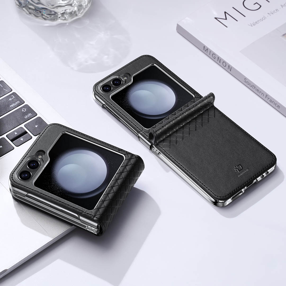 Samsung Galaxy Z Flip 6 Folio Case - Black | Fitt Series by Dux Ducis - Image 12