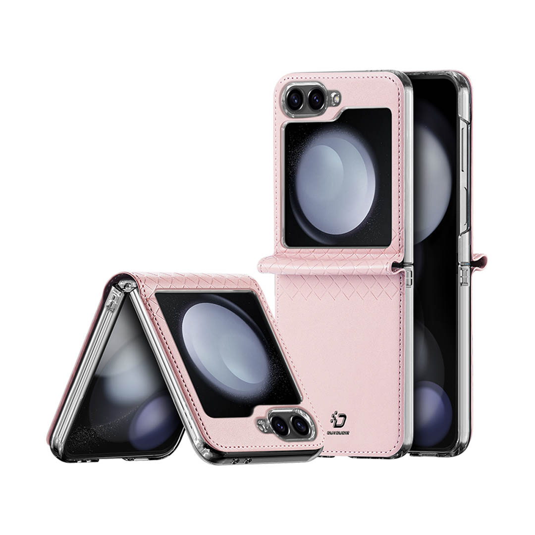 Samsung Galaxy Z Flip 6 Folio Case - Pink | Fitt Series by Dux Ducis