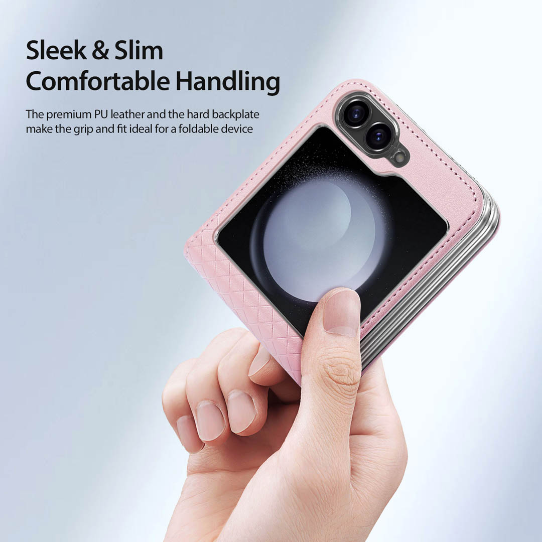 Samsung Galaxy Z Flip 6 Folio Case - Pink | Fitt Series by Dux Ducis - Image 5