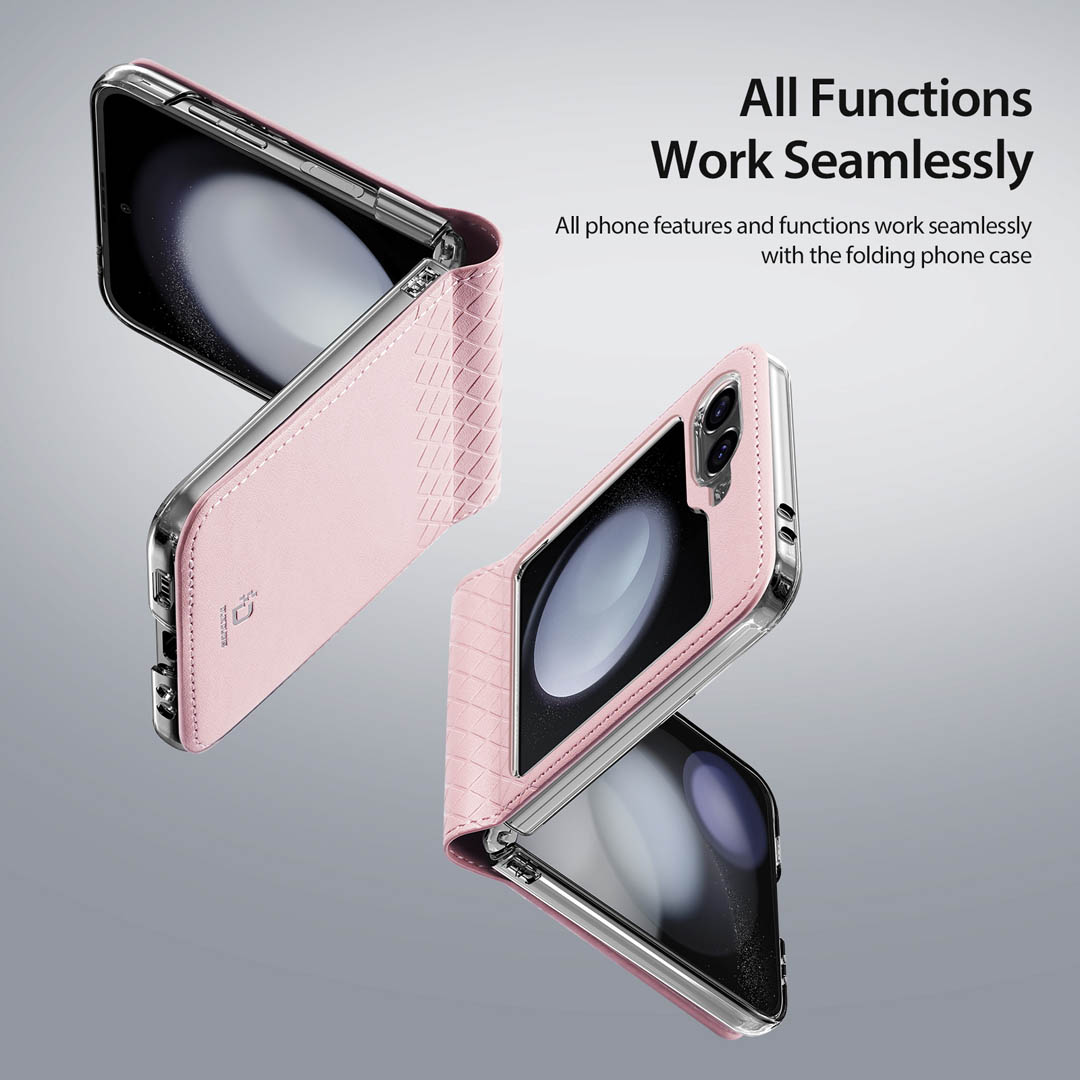 Samsung Galaxy Z Flip 6 Folio Case - Pink | Fitt Series by Dux Ducis - Image 8