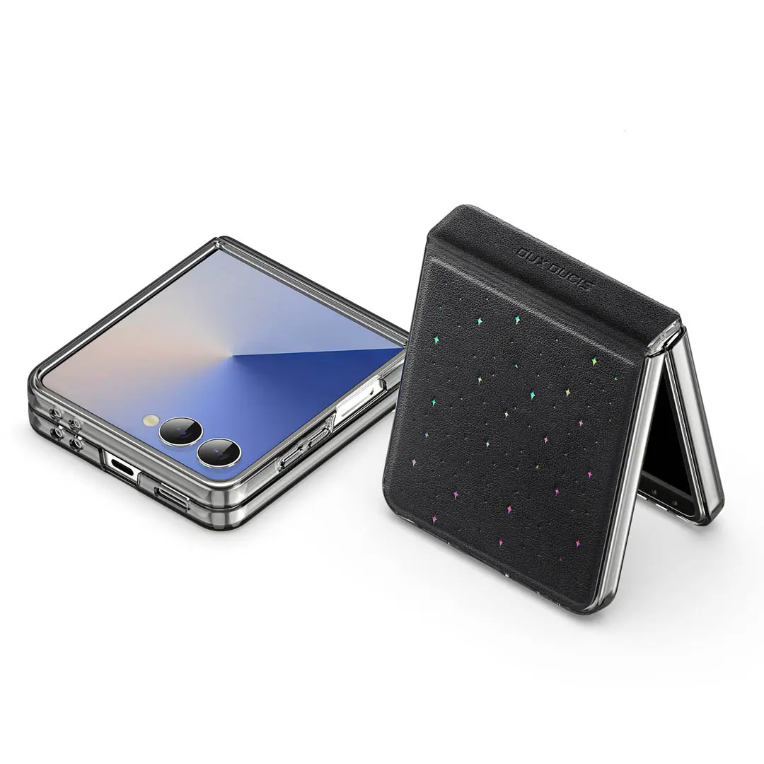 Samsung Galaxy Z Flip 7 Glitter Star Case Black by Dux Ducis - Image 4