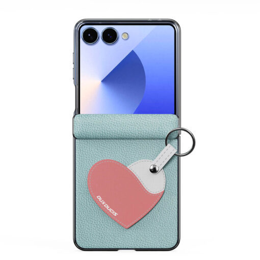 Samsung Galaxy Z Flip 7 Foldable Case - Teal Heart | LUVY Series by Dux Ducis - Image 2