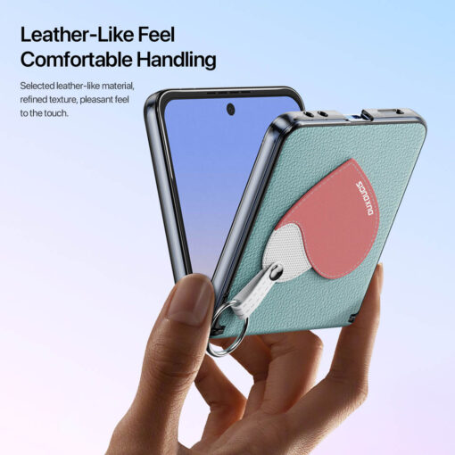 Samsung Galaxy Z Flip 7 Foldable Case - Teal Heart | LUVY Series by Dux Ducis - Image 5