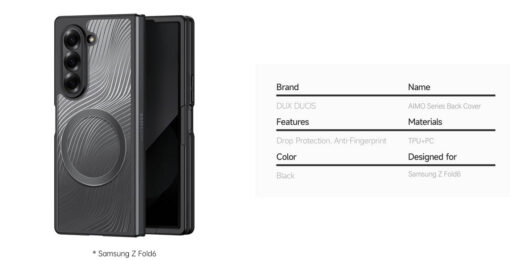 Samsung Galaxy Z Fold 6 Magnetic Charging Back Cover Case | Aimo Mag Series by Dux Ducis - Image 11