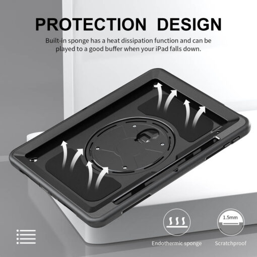 iPad 10 (10th Gen.) / 11 (11th A16) Heavy Duty Protective Case - Shockproof, Kickstand, Pencil Holder - Image 9