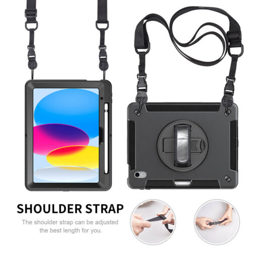 iPad 10 (10th Gen.) / 11 (11th A16) Heavy Duty Protective Case - Shockproof, Kickstand, Pencil Holder - Image 12