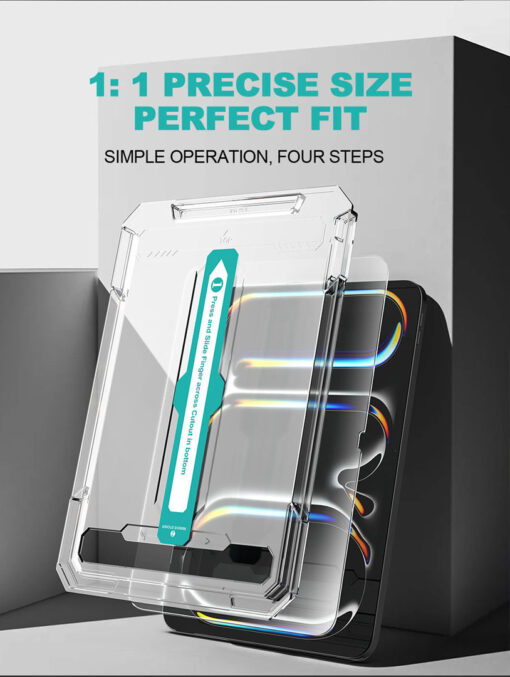 iPad Air 13” 2024 Tempered Glass Screen Protector - Easy Install - Image 2