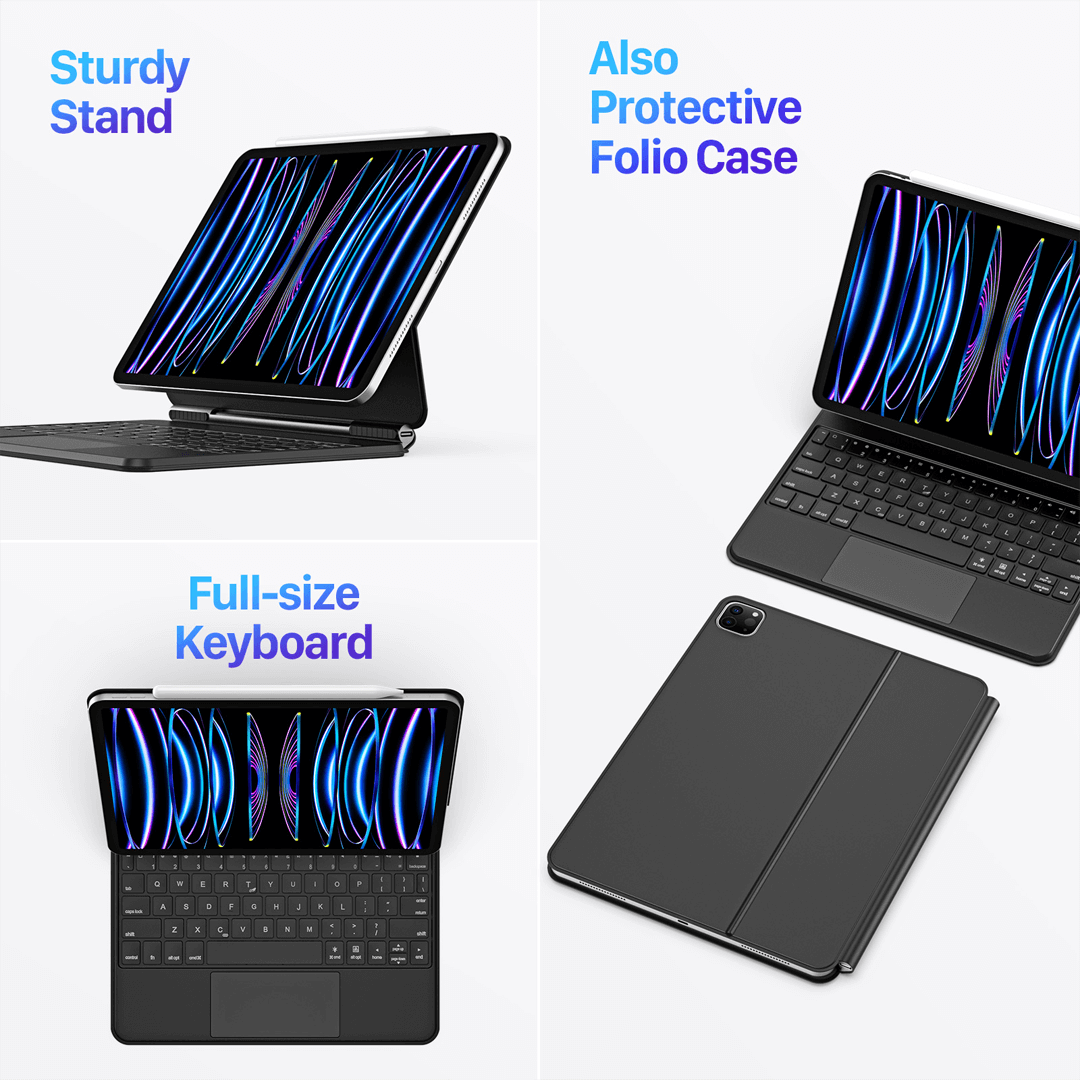 iPad Air 11-inch M4 Magnetic Floating Keyboard Case by Dux Ducis - Image 7