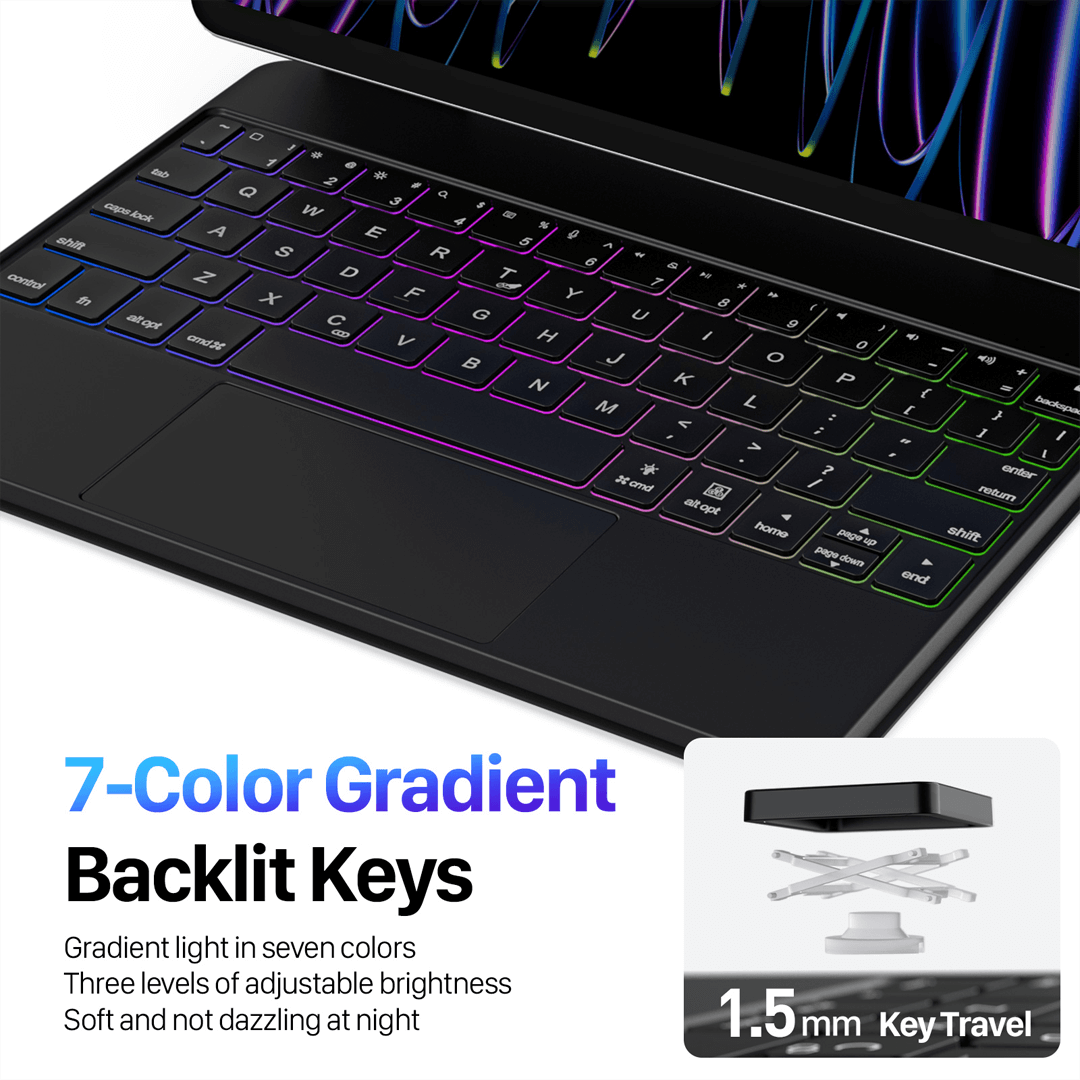 iPad Air 11-inch M4 Magnetic Floating Keyboard Case by Dux Ducis - Image 8