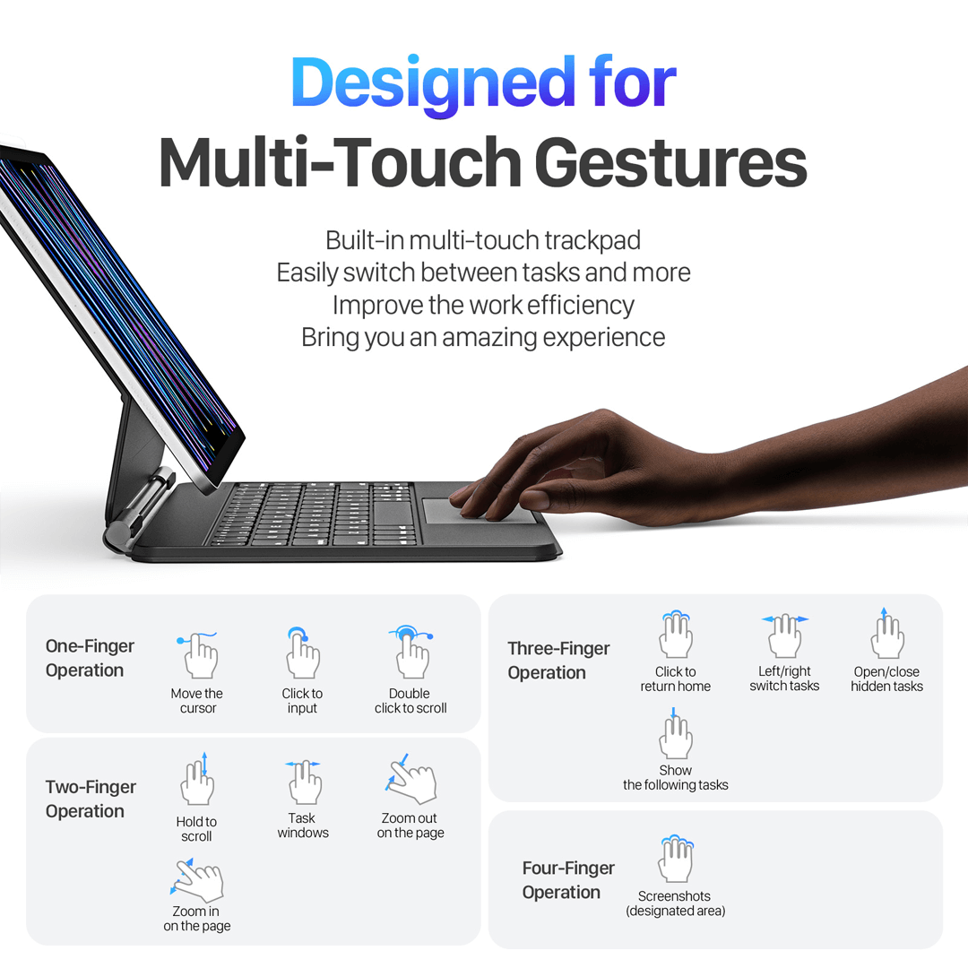 iPad Air 11-inch M4 Magnetic Floating Keyboard Case by Dux Ducis - Image 10