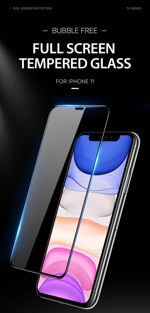 iPhone 11 / XR Tempered Glass Screen Protector - Anti-Scratch, Case-Friendly, HD Clear - Image 2