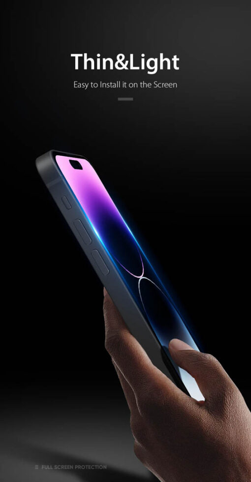 iPhone 14 Pro Tempered Glass Screen Protector - Anti-Scratch, Case-Friendly, HD Clear - Image 7