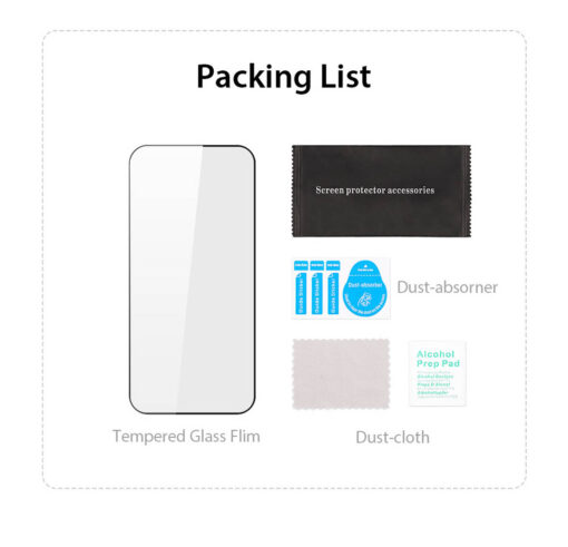 iPhone 14 Pro Tempered Glass Screen Protector - Anti-Scratch, Case-Friendly, HD Clear - Image 9