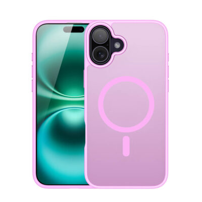 iPhone 16 magnetic frosted case Rose Pink by Dux Ducis