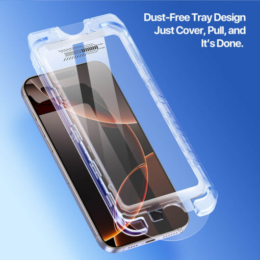 iPhone 16 Pro Max Tempered Glass Screen Protector with Auto-Alignment Kit - Roga Series by Dux Ducis - Image 4