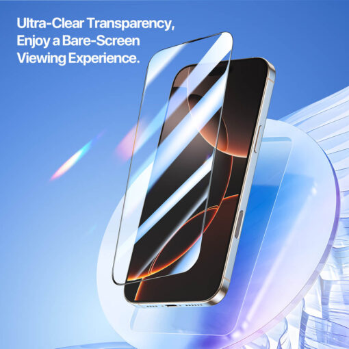 iPhone 16 Pro Max Tempered Glass Screen Protector with Auto-Alignment Kit - Roga Series by Dux Ducis - Image 5