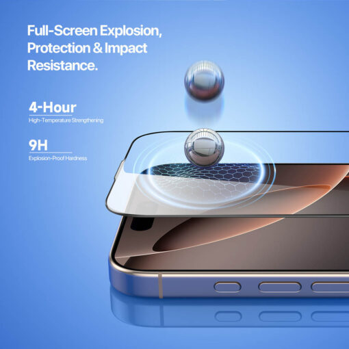 iPhone 16 Pro Max Tempered Glass Screen Protector with Auto-Alignment Kit - Roga Series by Dux Ducis - Image 8
