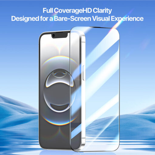 iPhone 16e / 14 / 13 / 13 Pro Tempered Glass Screen Protector with Dust-Free Alignment Kit - Image 2
