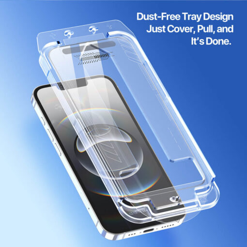 iPhone 16e / 14 / 13 / 13 Pro Tempered Glass Screen Protector with Dust-Free Alignment Kit - Image 3