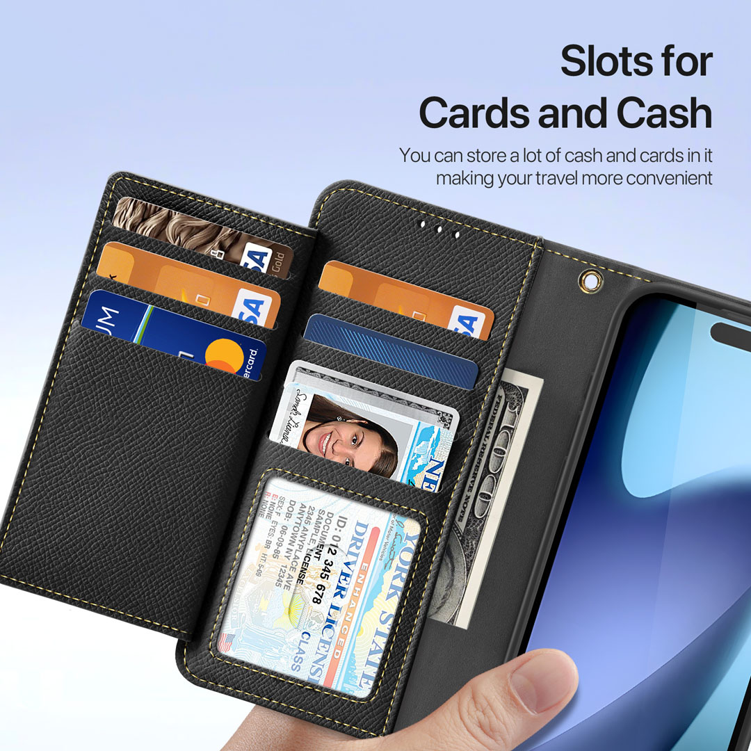 iPhone 17 Detachable Magnetic Wallet Case - Black | Lawa Series by Dux Ducis - Image 7