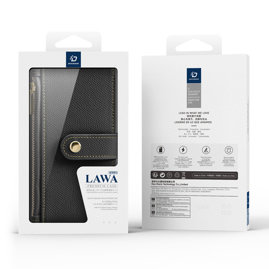 iPhone 17 Detachable Magnetic Wallet Case - Black | Lawa Series by Dux Ducis - Image 12