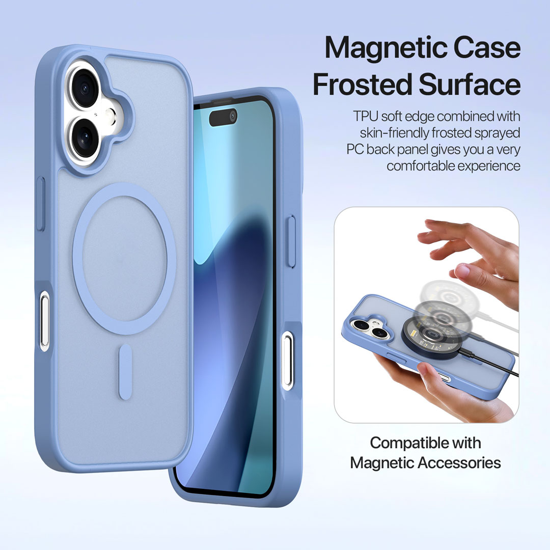 iPhone 17 Detachable Magnetic Wallet Case - Blue | Lawa Series by Dux Ducis - Image 6