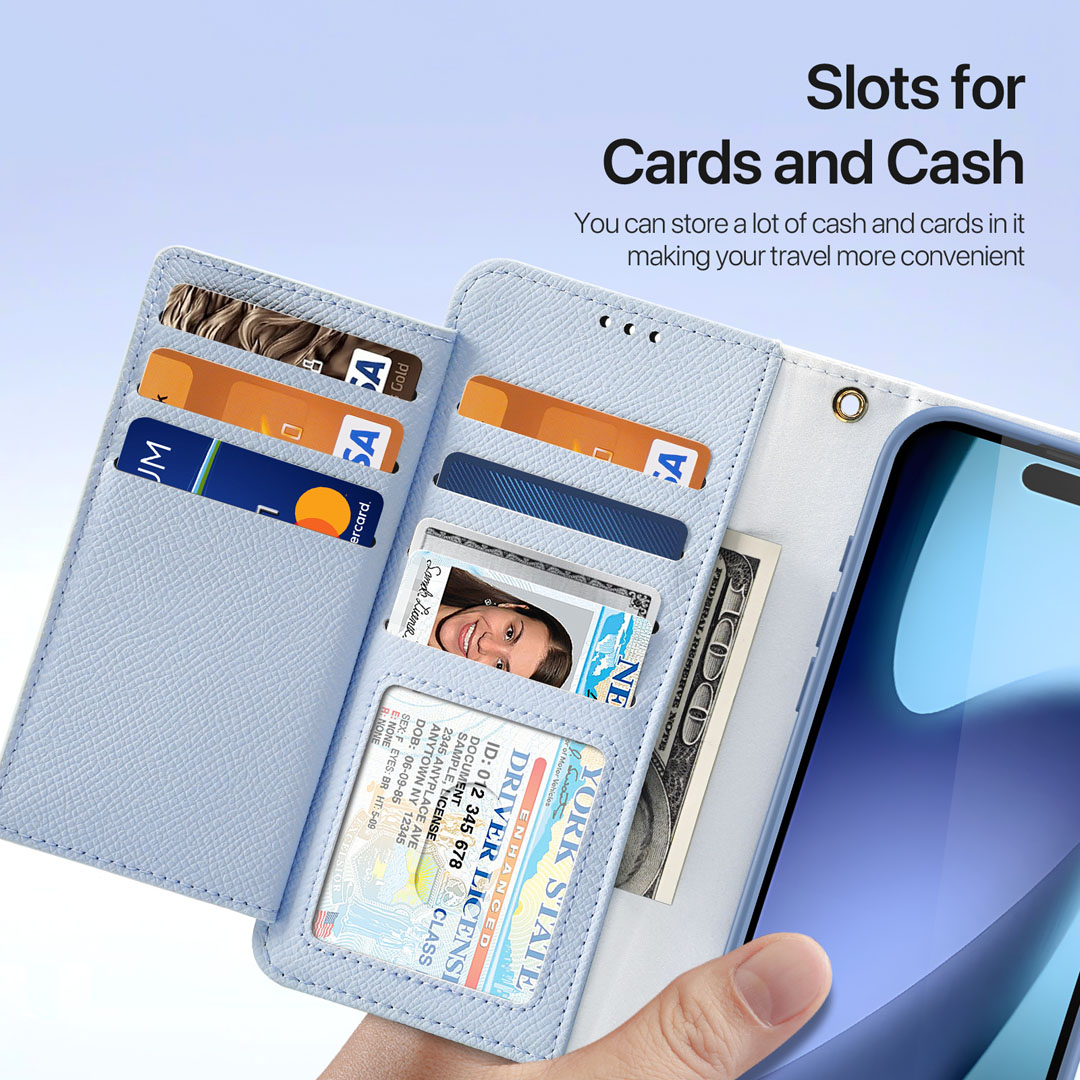 iPhone 17 Detachable Magnetic Wallet Case - Blue | Lawa Series by Dux Ducis - Image 7