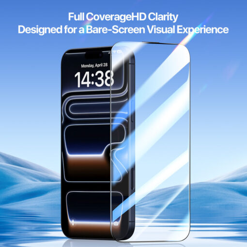 iPhone 17 Pro Tempered Glass Screen Protector with Dust-Free Alignment Kit - Image 2