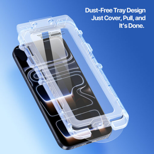 iPhone 17 Pro Tempered Glass Screen Protector with Dust-Free Alignment Kit - Image 3