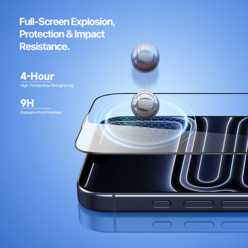 iPhone 17 Pro Tempered Glass Screen Protector with Dust-Free Alignment Kit - Image 7